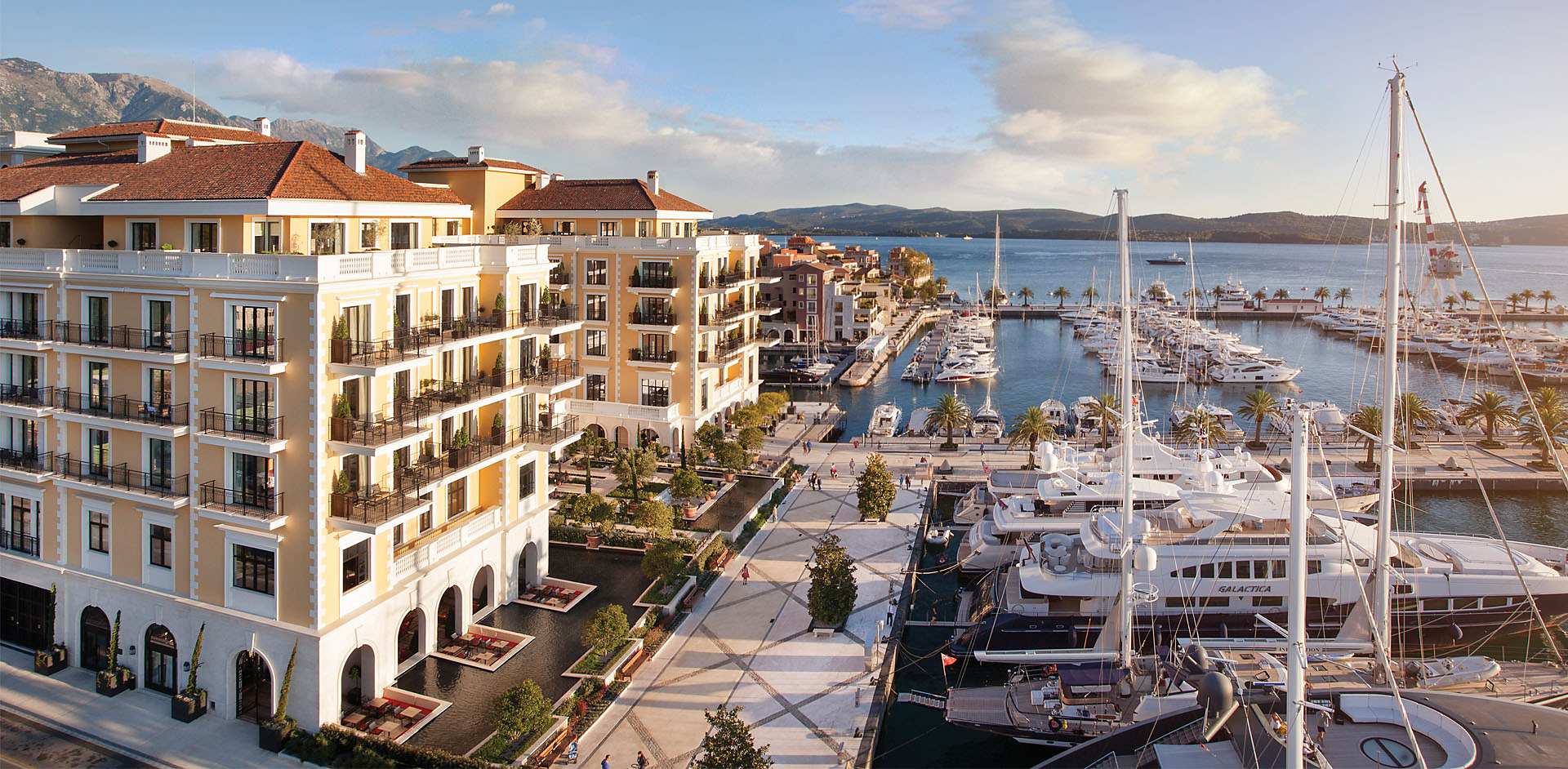 Regent Porto Montenegro beside the marina in Tivat