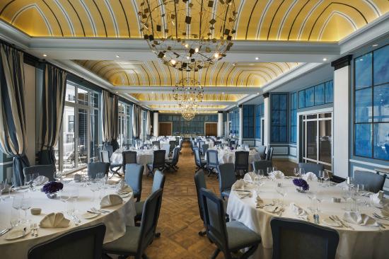 Dining room at Regent Porto Montenegro set for a private dinner